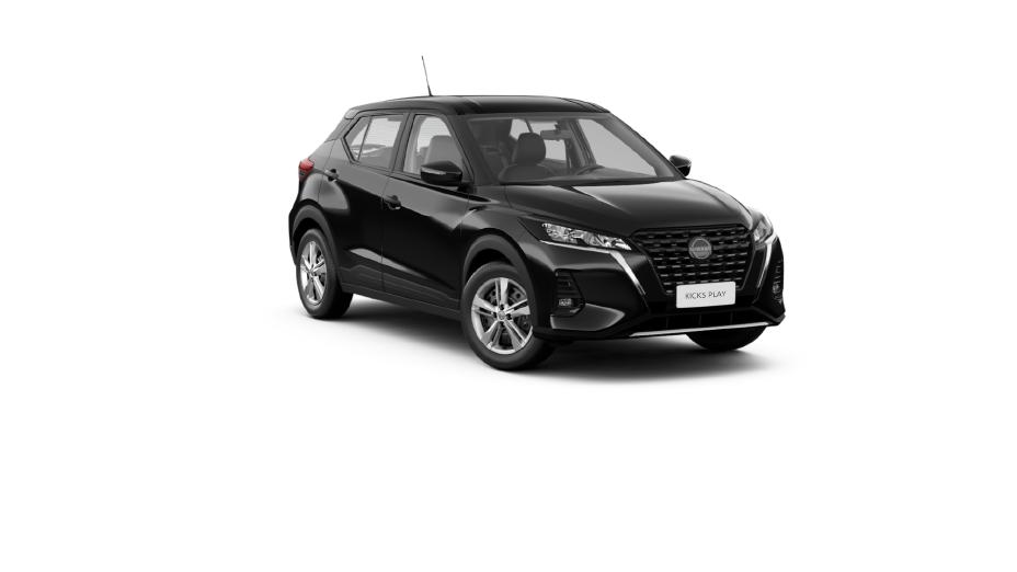 Carro Nissan Kicks Active na cor preta