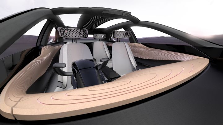 A rendering of the interior in the Nissan IMx KURO concept