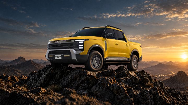 Nissan Navara Pro front three quarter – Mountain