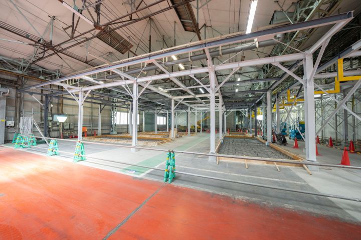 横浜工場内に建設中の全固体電池パイロット生産ライン