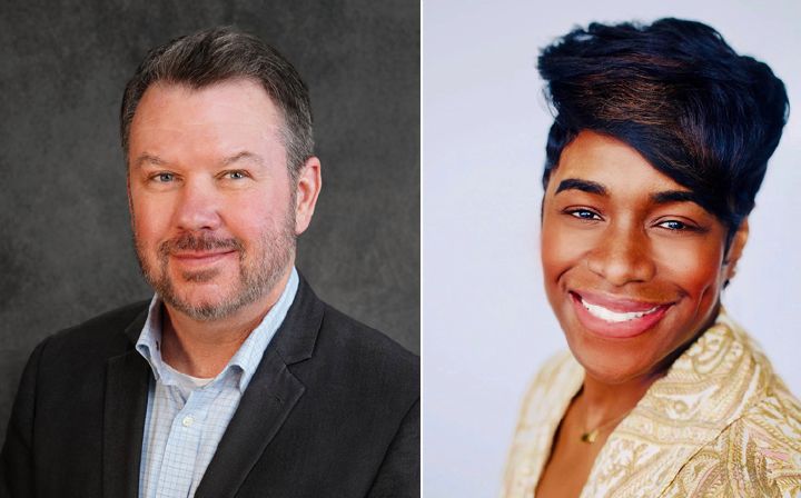 Side by side headshots of Bazemore and Bobo smiling.