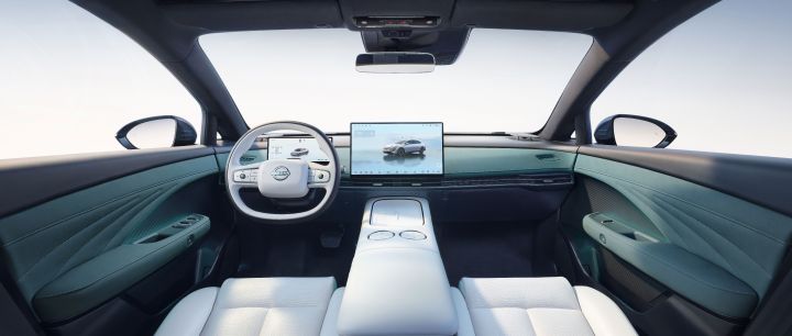 The cabin of the all-new Dongfeng Nissan N7 sedan