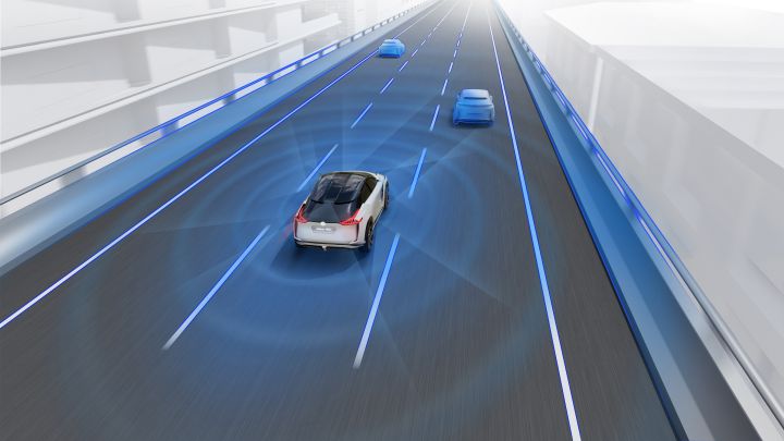 An image showing some of the detection range on the Nissan IMx KURO concept