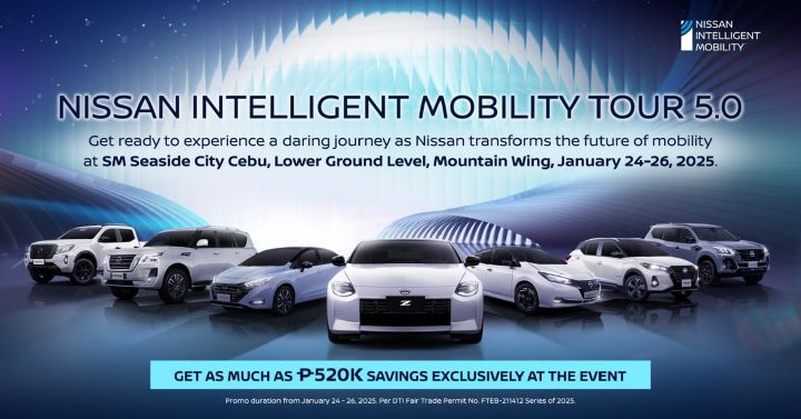 A group photo of Nissan current product line-up.