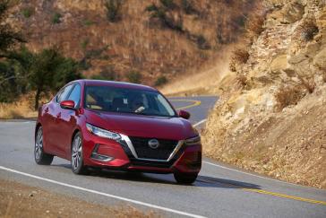 Originally introduced for the 1982 model year, the eighth-generation Sentra is built on a new platform that provides greatly improved proportions and stance – about two inches lower and two inches wider than the previous generation. The exterior also incorporates Nissan's latest design language found on its other dramatic sedans, including its signature V-motion grille, thin LED headlamps and floating roof. Sentra also features new wheel designs and a slate of new colors, including three new two-tone color combinations.