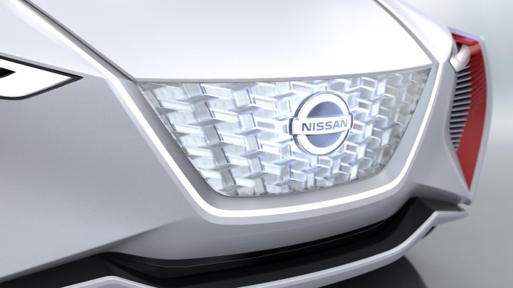 The front grille on the Nissan IMx Concept