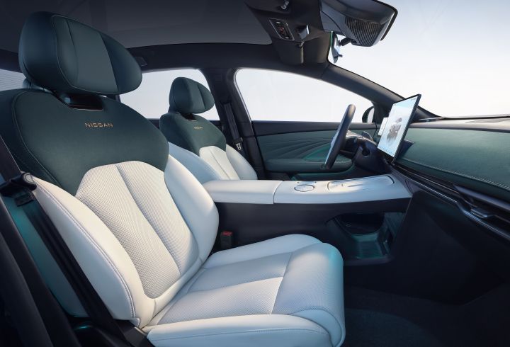 The cabin of the all-new Dongfeng Nissan N7 sedan