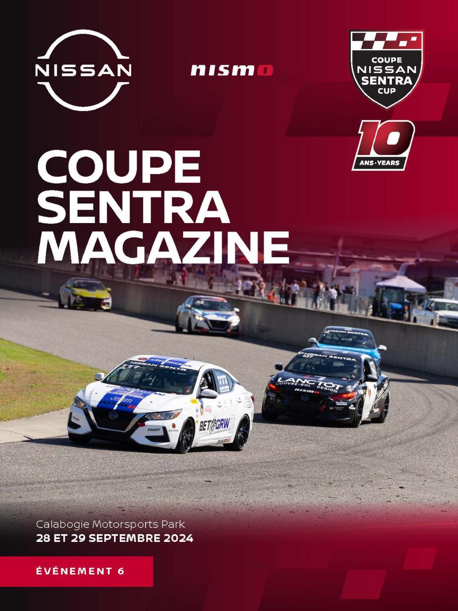 Sixième édition de la page couverture du magazine Nissan Sentra Cup 2024