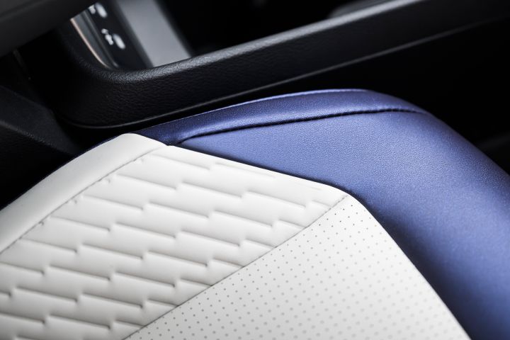 Textile detailing on the 2026 Nissan LEAF interior seat.