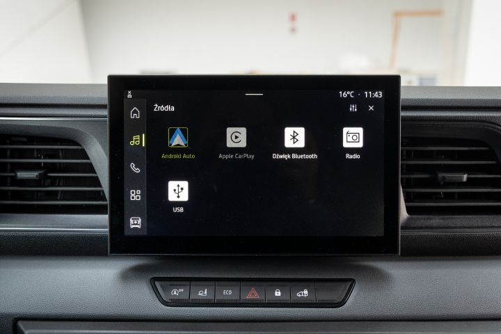 Ujęcie detalu wnętrza Nissan Interstar LCV