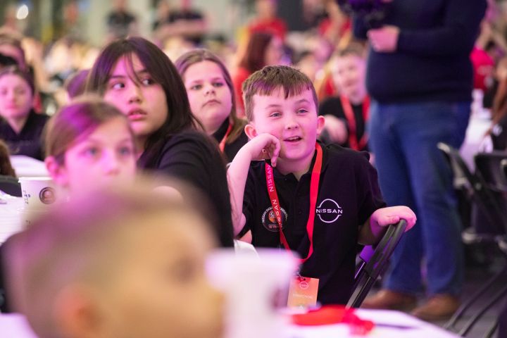 A school boy during the Nissan Skills Foundation event