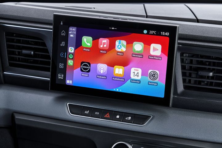 All-new Nissan Interstar - interior cabin screen displaying apps