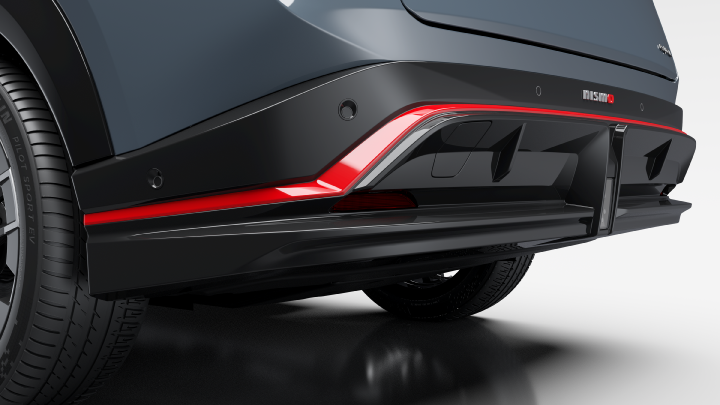 Close up shot of Ariya NISMO twin diffuser