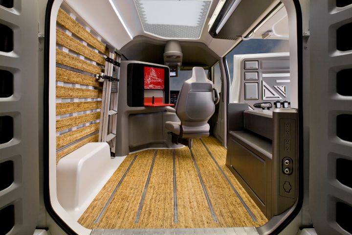 the front view of the interior of a NV2500 Concept
