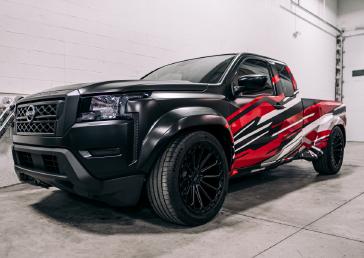 Front left view of the Nissan Frontier Street Project