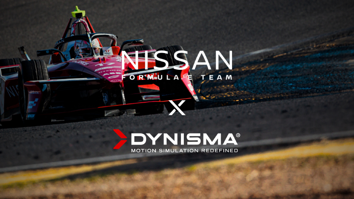 Foto de divulgação da parceria entre a equipe Nissan Fórmula E e a empresa Dynisma