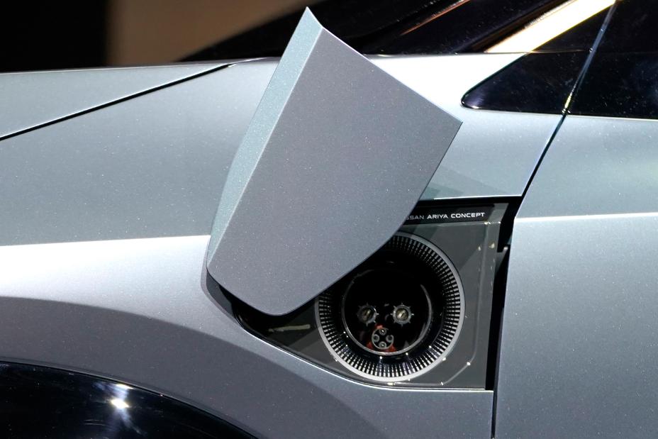 The charging port on one of Nissans concept vehicles at Tokyo Motor Show 2019