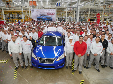 Nissan Aguascalientes Planta A2 celebra la producción de su unidad 300 mil