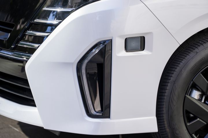 A scene capturing a close-up shot of the rader section of the experimental vehicle Serena.