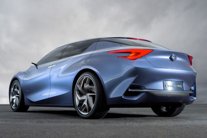 a parked Nissan Friend-ME Concept vehicle