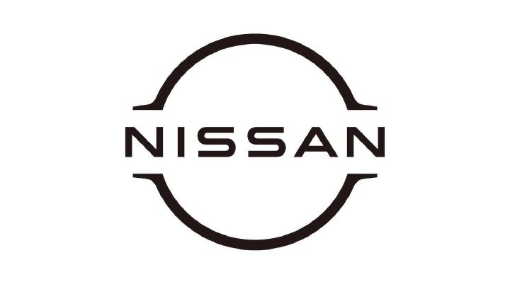 Logo de Nissan negro, con fondo blanco.