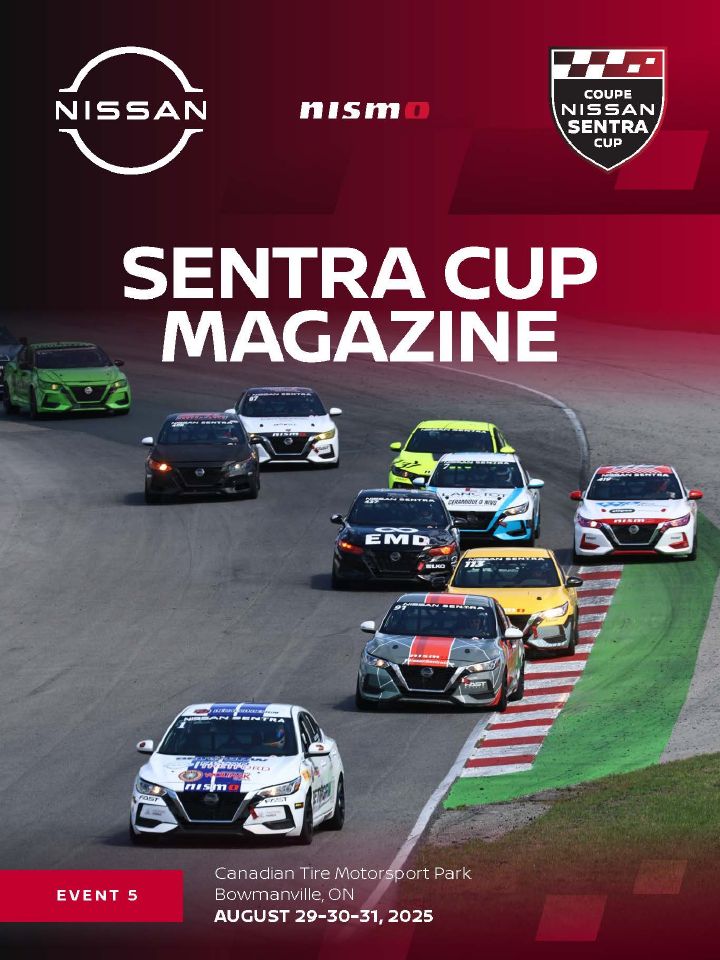 Fifth edition of the 2025 Nissan Sentra Cup Magazine cover page