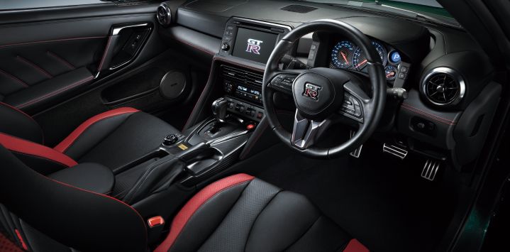 GT‑R 2025 Track edition engineered by NISMO T-spec photo taken from driver seat colored with black