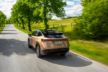 a Nissan Ariya on the road