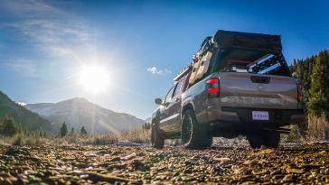 The Project Overland Frontier is designed to cover even more challenging ground with more gear than a stock Frontier PRO-4X with added confidence and style – demonstrating its potential for customer modifications using readily available components.