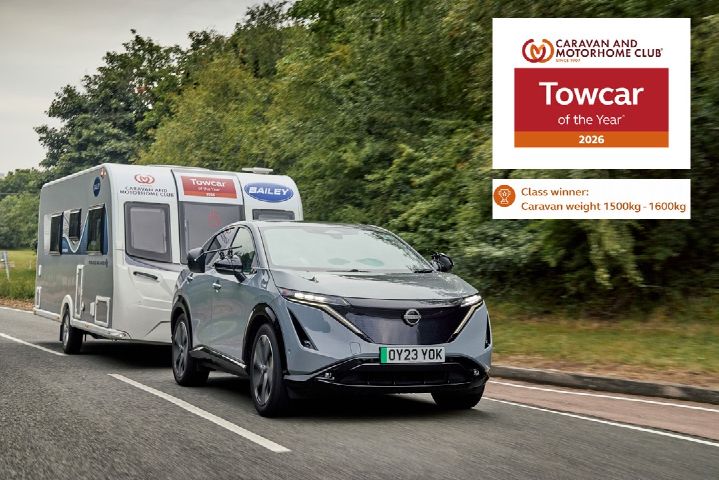 Ariya Towing a Caravan