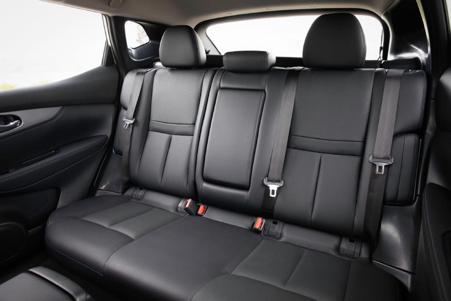 Photo of the rear passenger area of a Nissan Qashqai