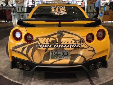 In a press conference today attended by Mayor Megan Barry, team executives and players, Nissan announced that it has donated this very special 2017 GT-R supercar to the Nashville Predators Foundation, which supports a variety of local Nashville charities. The $109,990 GT-R Premium model is custom-painted in Preds’ official colors and graphics. The special Nissan GT-R will be the main attraction in an upcoming Predators Foundation fundraising auction that was also announced today.