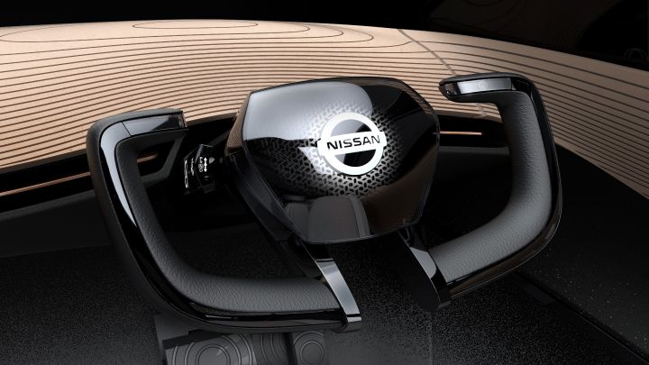 A rendering of the steering controls in the Nissan IMx Concept