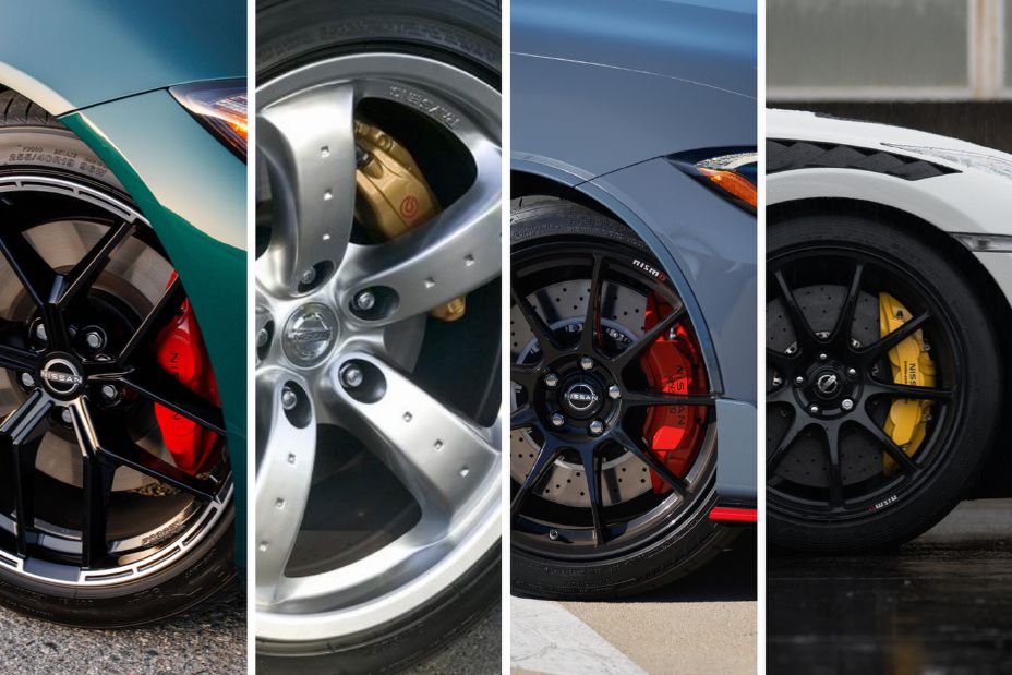 Nissan brake caliper color collage