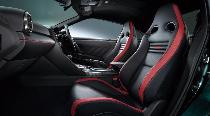 GT‑R 2025 Track edition engineered by NISMO T-spec taken from front seats colored with black
