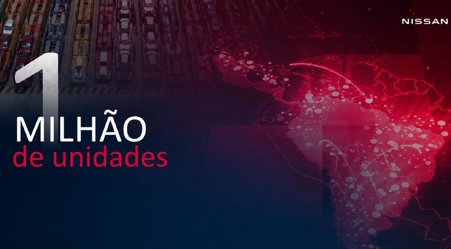Imagem mostra mapa da América Latina estilizado e o texto “1 Milhão de Unidades”