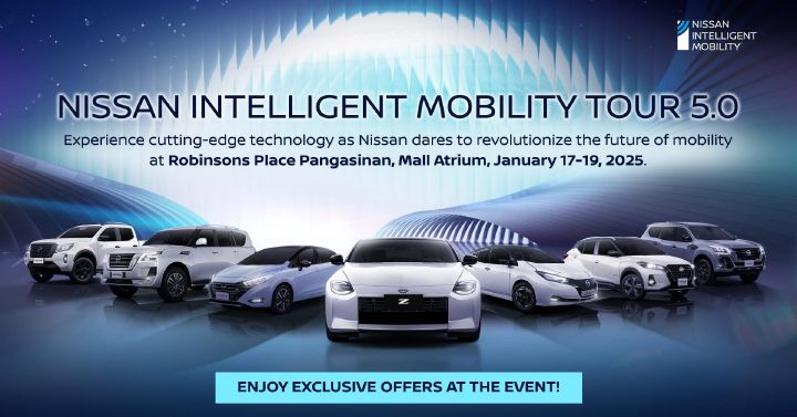 A group photo of Nissan current product line-up.