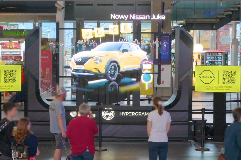 Animacja 3D Nissana Juke na Dworcu Centralnym