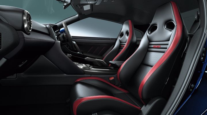 GT‑R 2025 Track Edition engineered by NISMO taken from front seats colored with black