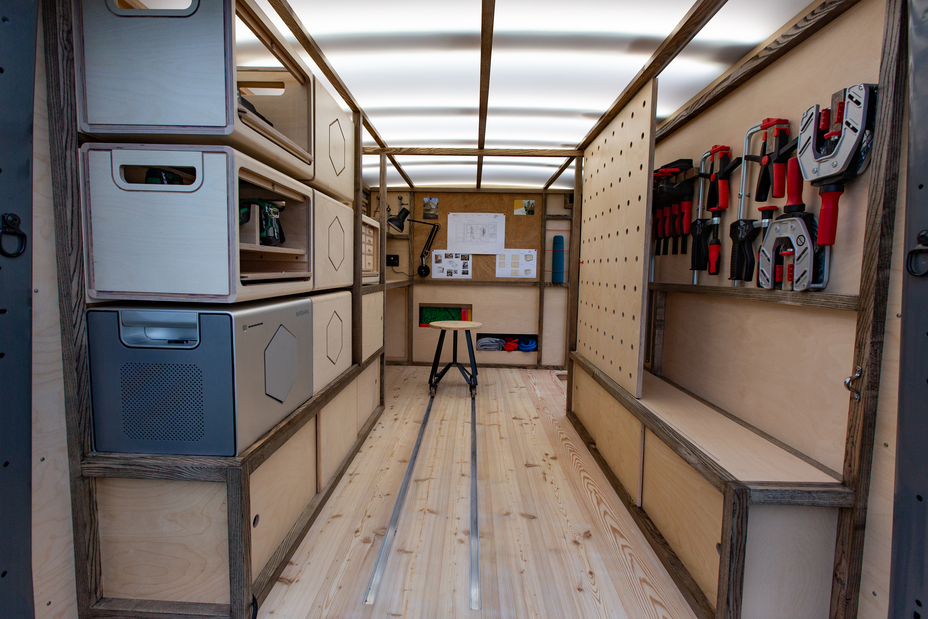 Nissan unveils NV300 Concept-van, a mobile workshop for a creative woodworking professional