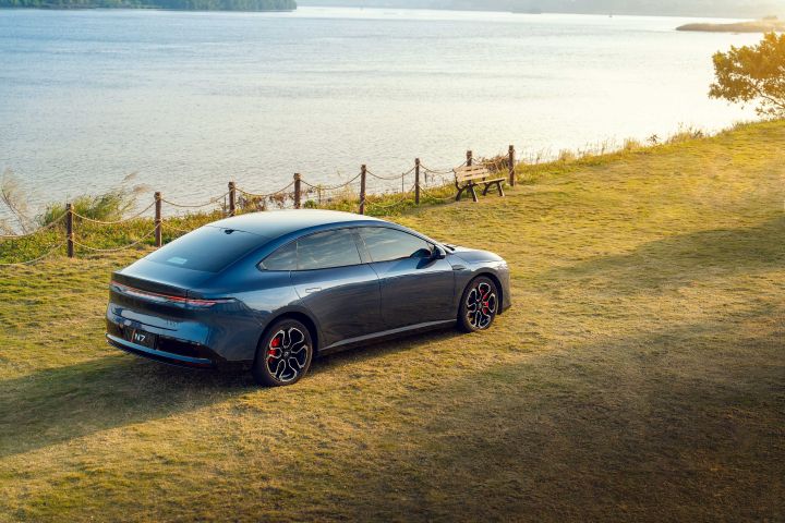 The all-new Dongfeng Nissan N7 sedan parked outdoors during daytime