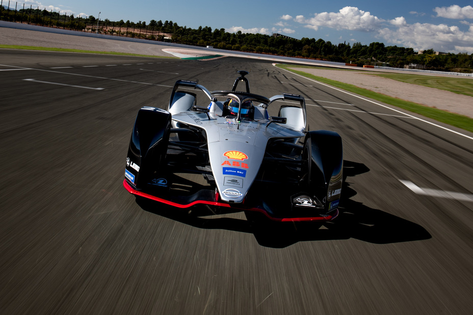 Nissan e.dams Formula E cars on track for the first time