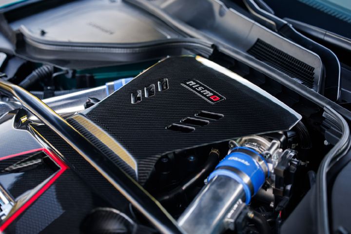 Under the hood of the Nissan Z Kaze Concept.