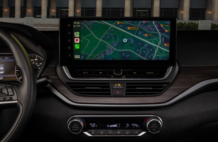 Close-up of the infotainment screen inside the 2024 Altima SV Special Edition